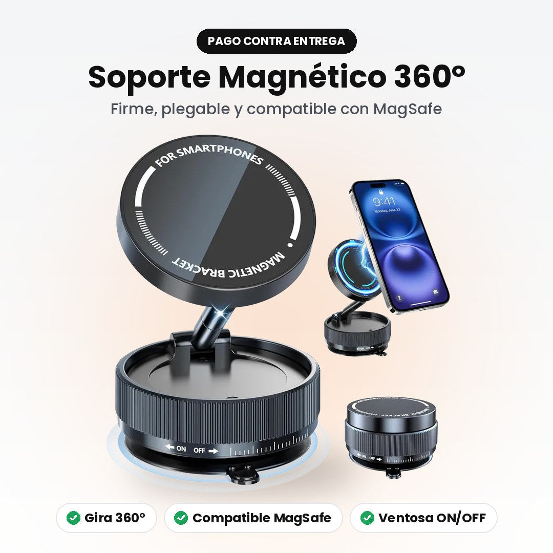 SOPORTE MAGNETICO PARA CELULARES 360°