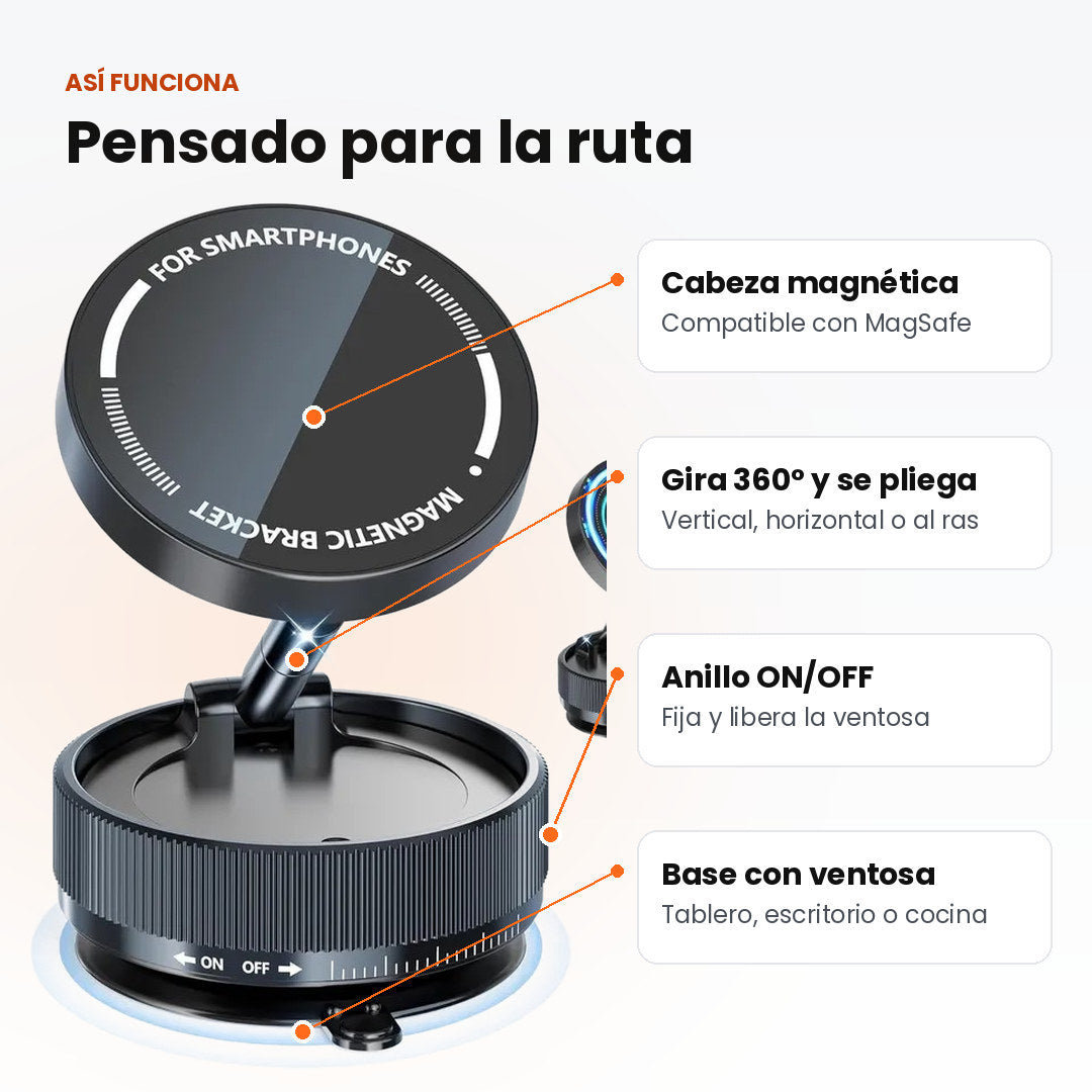 SOPORTE MAGNETICO PARA CELULARES 360°